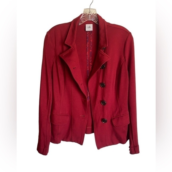 Cabi 3175 Red Ponte Knit
Outing Blazer Jacket - Picture 3 of 7